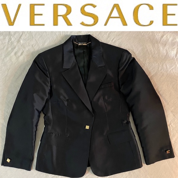 GIANNI VERSACE vintage couture blazer with gold b branded hardware - Picture 5 of 11